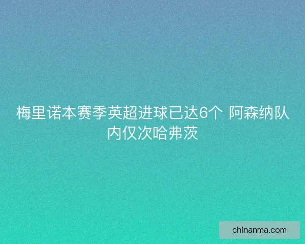 梅里诺本赛季英超进球已达6个 阿森纳队内仅次哈弗茨